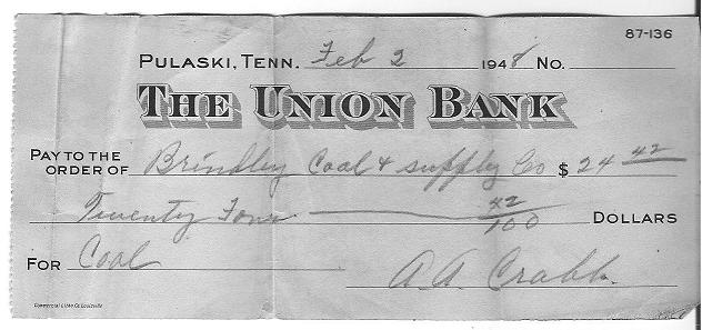 Arthur Arnold Crabb, (b: 11/28/1897 d: 7/22/1950)- my Great-grandfather
