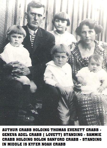 Arthur Arnold Crabb, (b: 11/28/1897 d: 7/22/1950)- my Great-grandfather
